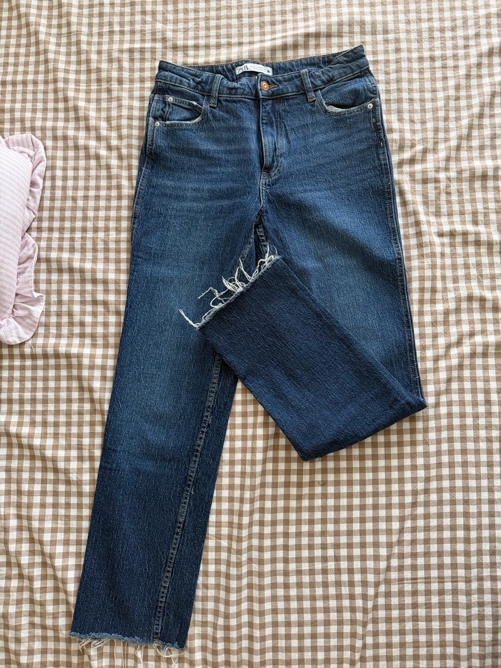Zara Straight Leg Ankle Jeans